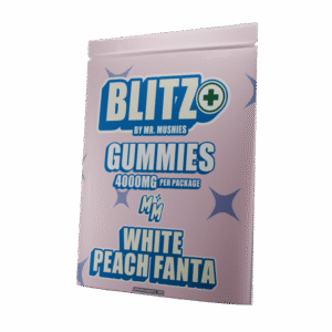 Mr. Mushies BLITZ White Peach Fanta Gummies – THC and mushroom-infused edibles