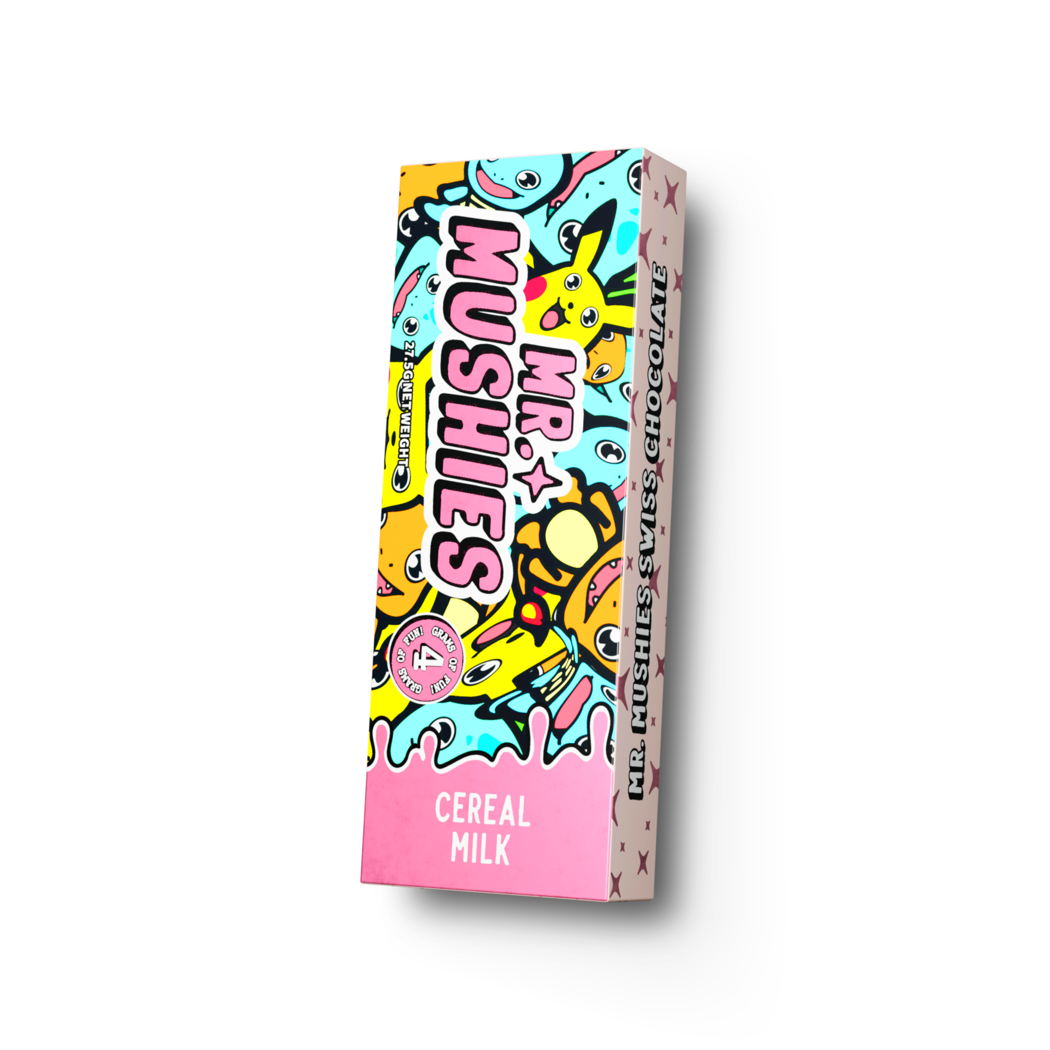Mr. Mushies CEREAL MILK magic mushroom chocolate bar with cereal pieces