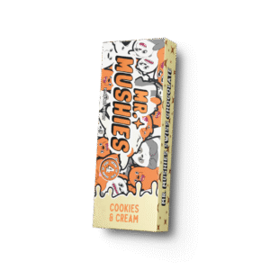 Mr. Mushies COOKIES AND CREAM psilocybin chocolate bar with cookie chunks and white chocolate