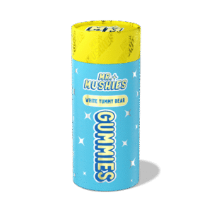 Mr. Mushies White Yummy Bear Gummy Tubes – white gummy bear flavor infused with psilocybin