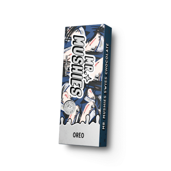 Mr. Mushies OREO chocolate bar with white chocolate and crushed cookies infused with psilocybin