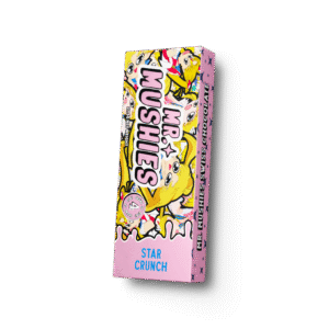 Mr. Mushies Star Crunch chocolate bar – milk chocolate with caramel and crisped rice, infused with magic mushrooms